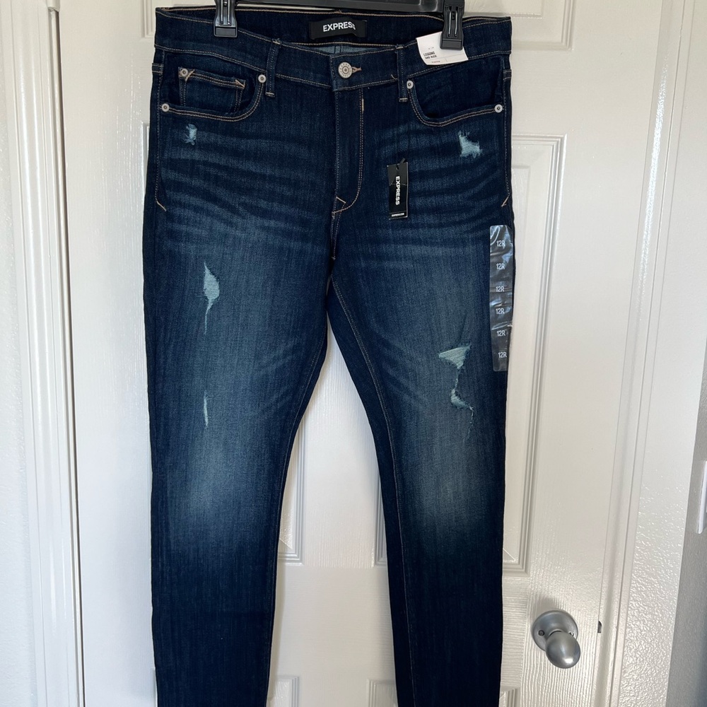 Express Women’s Dark Blue Skinny Jeans size 12